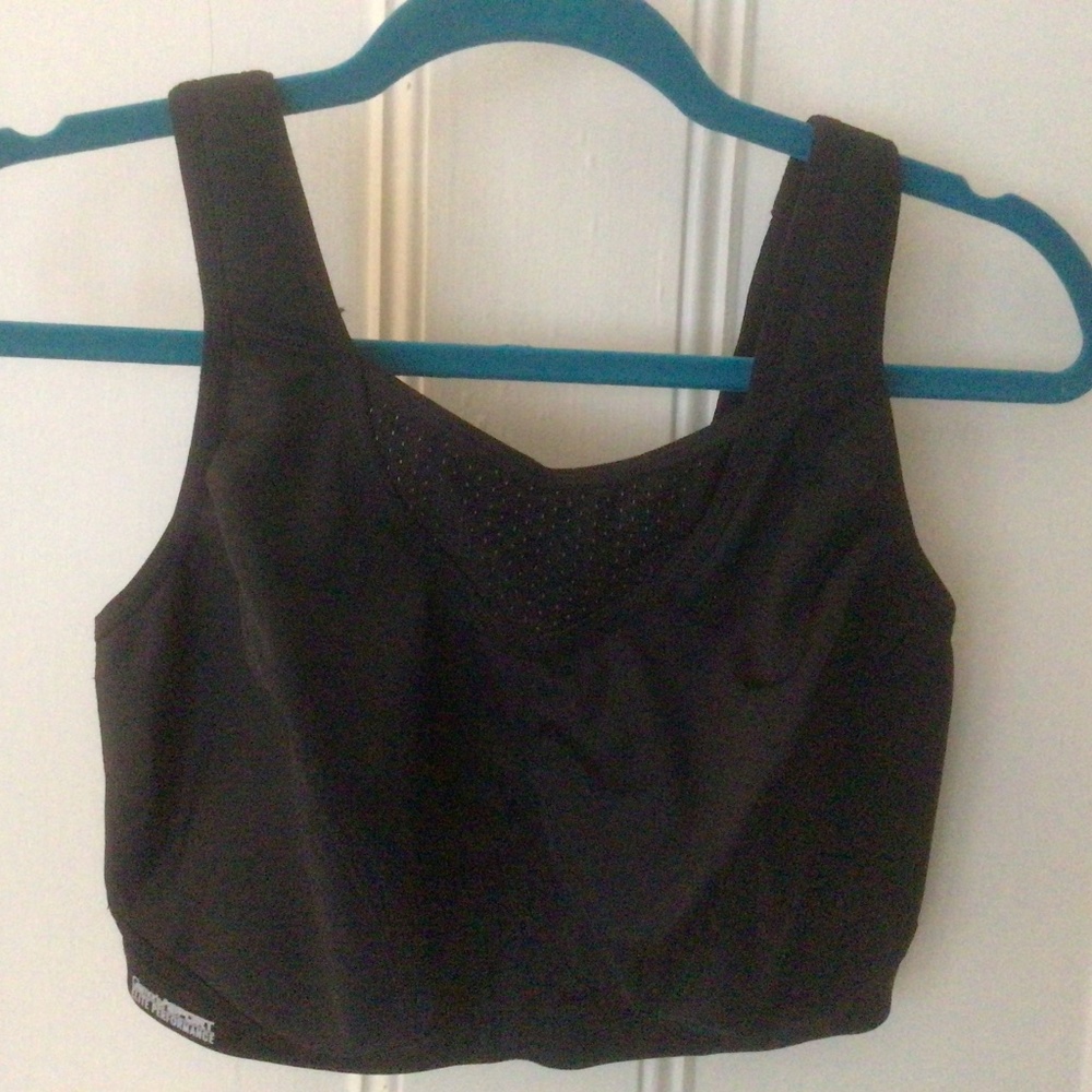 Glamorise Sport Elite Performance Bra Black Women’s 34H Wire-Free, New
